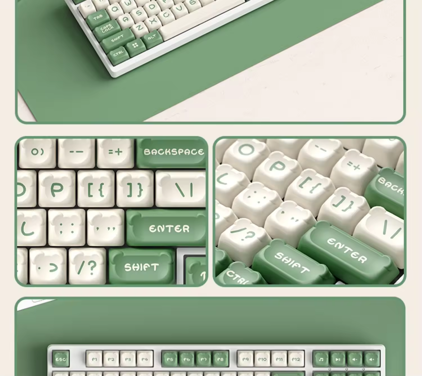 Akko Bear Themed PBT Keycaps