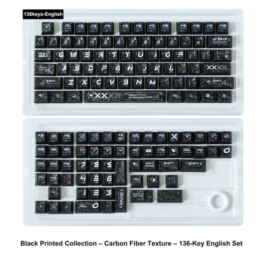 CounterStrike Printstream Carbon Fiber Themed PBT Keycaps
