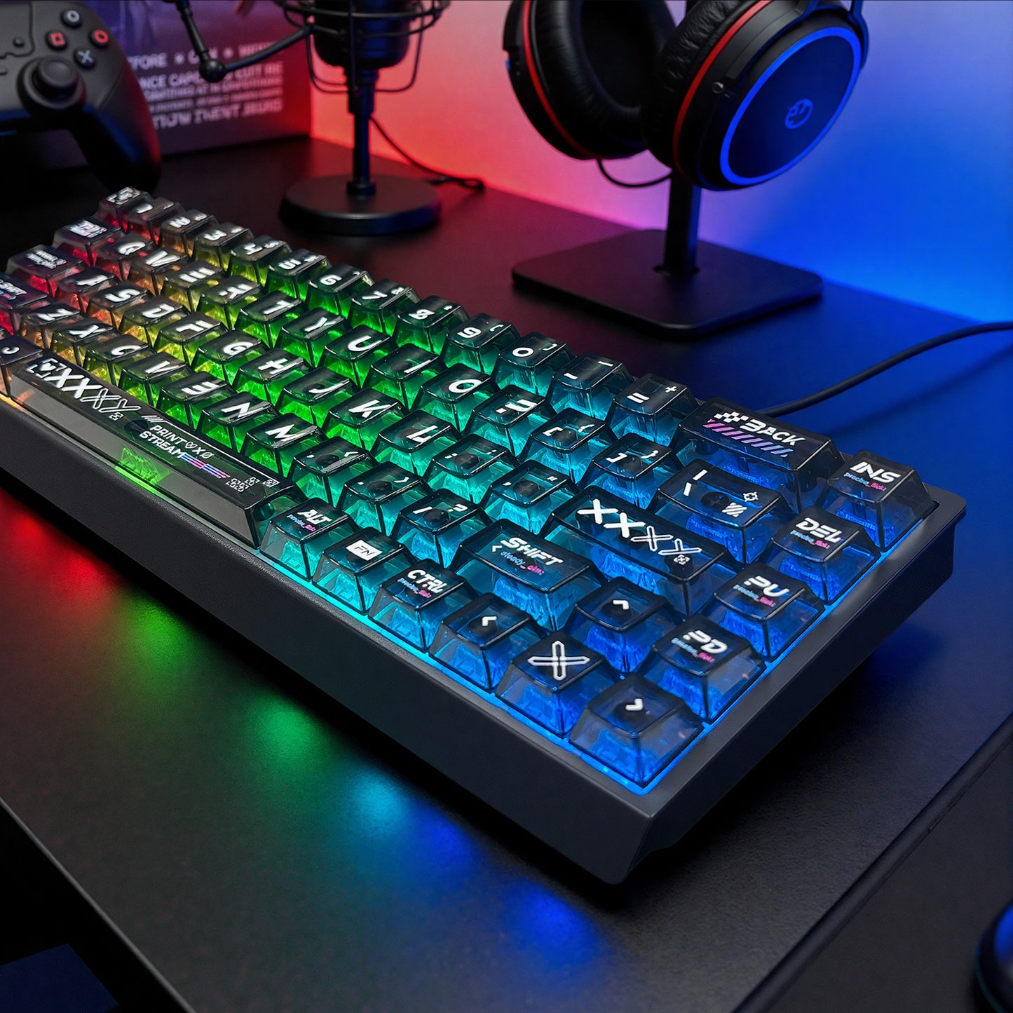 CounterStrike Printstream Carbon Fiber Themed PBT Keycaps