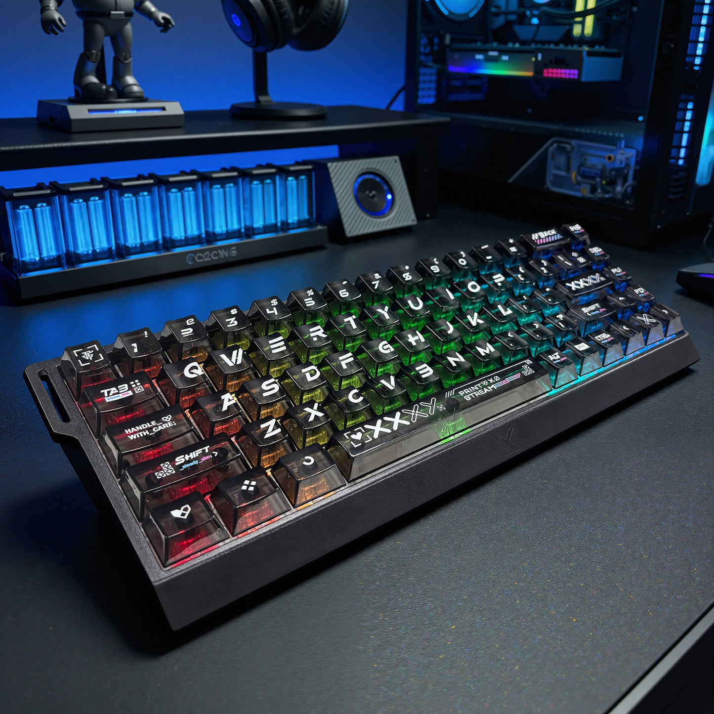 CounterStrike Printstream Carbon Fiber Themed PBT Keycaps