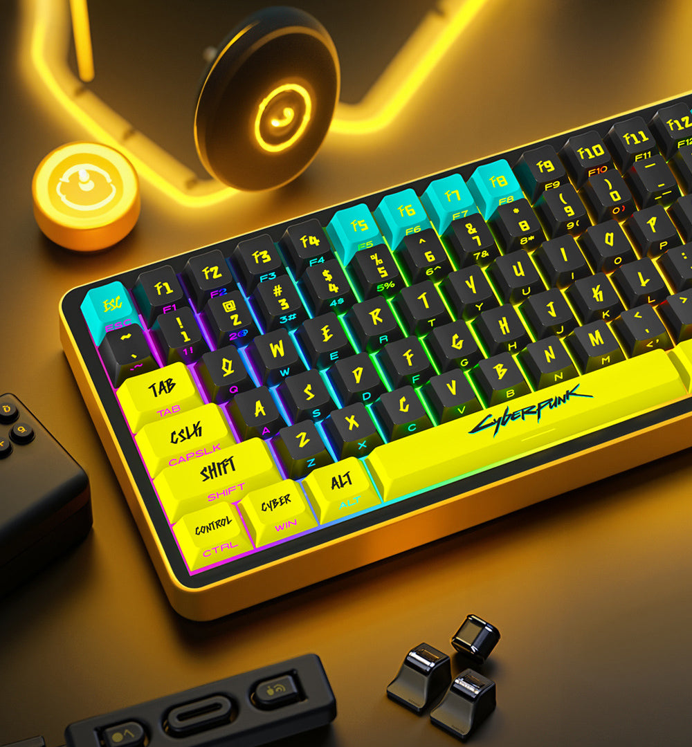 Cyberpunk Themed Dual Legends PBT Keycaps