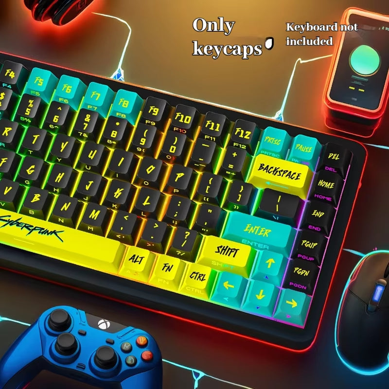 Cyberpunk Themed Dual Legends PBT Keycaps