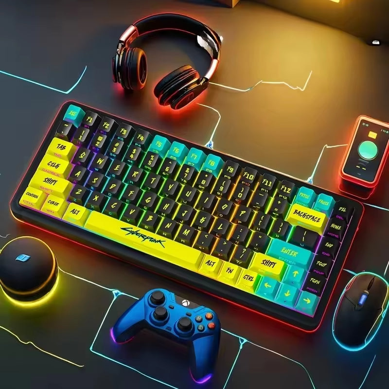 Cyberpunk Themed Dual Legends PBT Keycaps