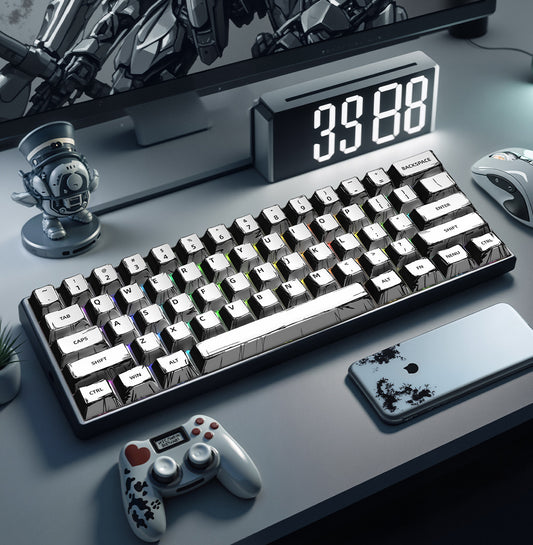 Manga Adaptation Comic Themed PBT Keycaps [Black & White]