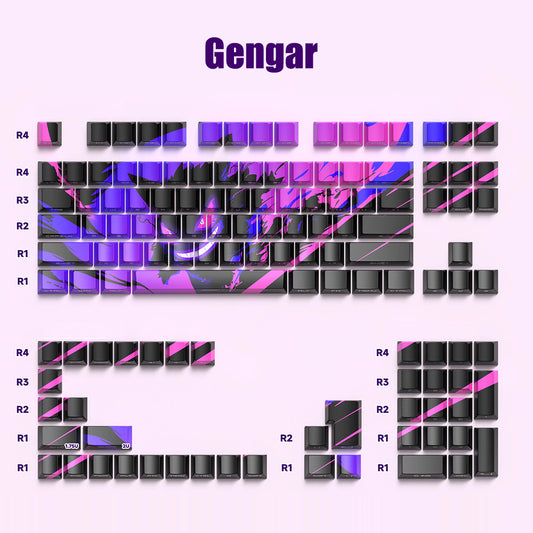 Pokemon Gengar Side Legends Backlit PBT Keycaps